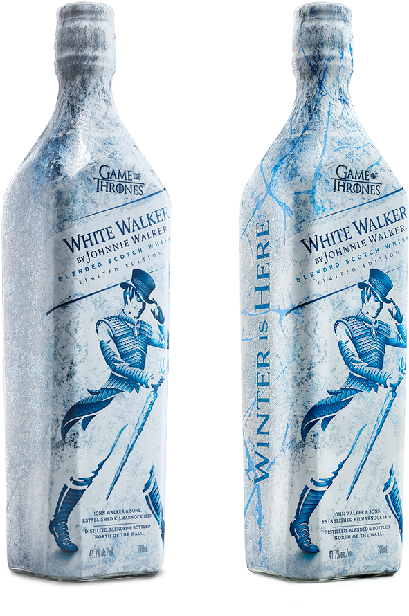 White Walker Johnnie Walker - Whisky Game Of Thrones Clipart (729x940), Png Download