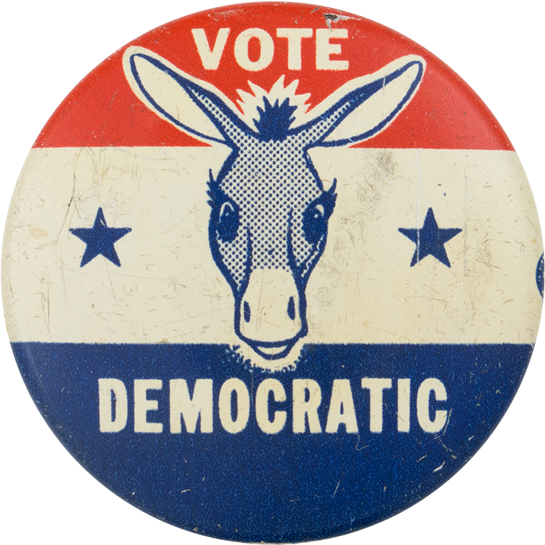Vote Democratic Donkey - Campaign Nixon Clipart (785x785), Png Download