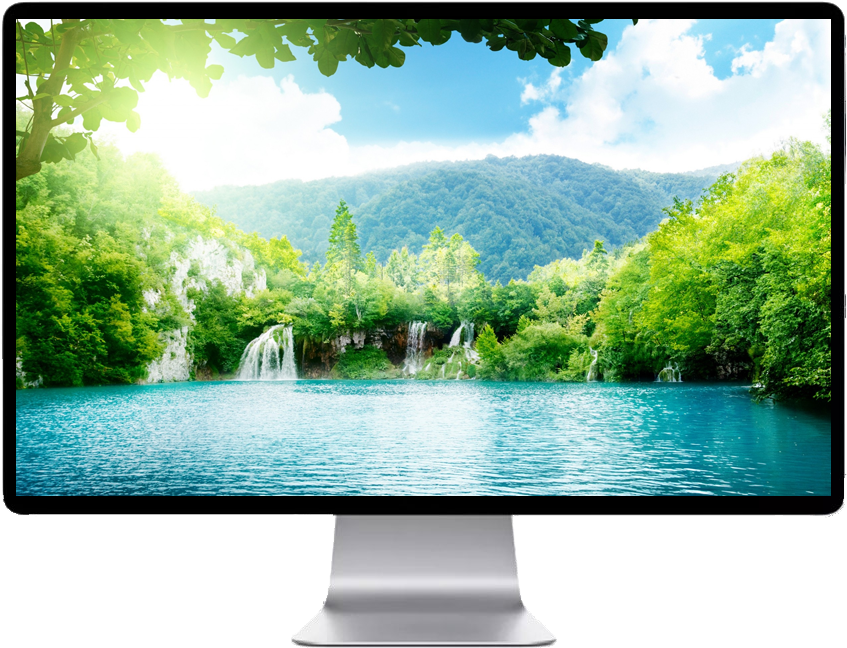 Mountain Waterfalls And Sky Clipart (850x850), Png Download