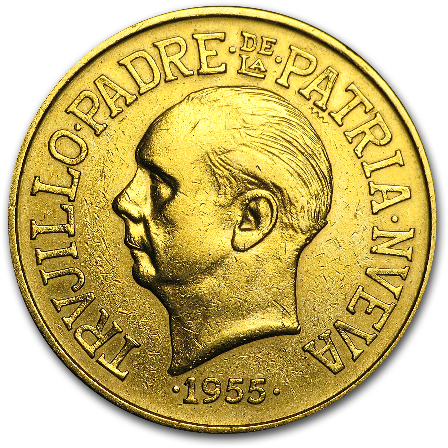 1955 Dominican Republic Gold 30 Pesos Trujillo Era - Krugerrand 1 Oz Clipart (1500x1500), Png Download
