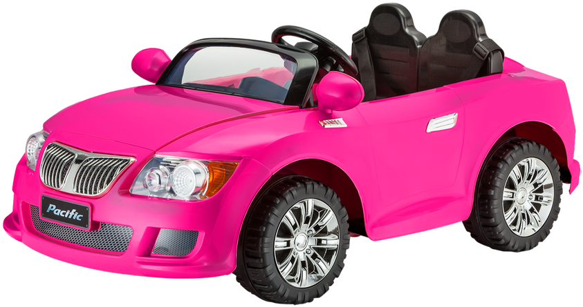 Pink Convertible - Kid Trax 12 Volt Sports Coupe Ride Clipart (900x600), Png Download