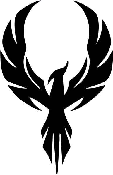 Eagle Phoenix Fire - Silhouette Of A Phoenix Clipart (600x600), Png Download