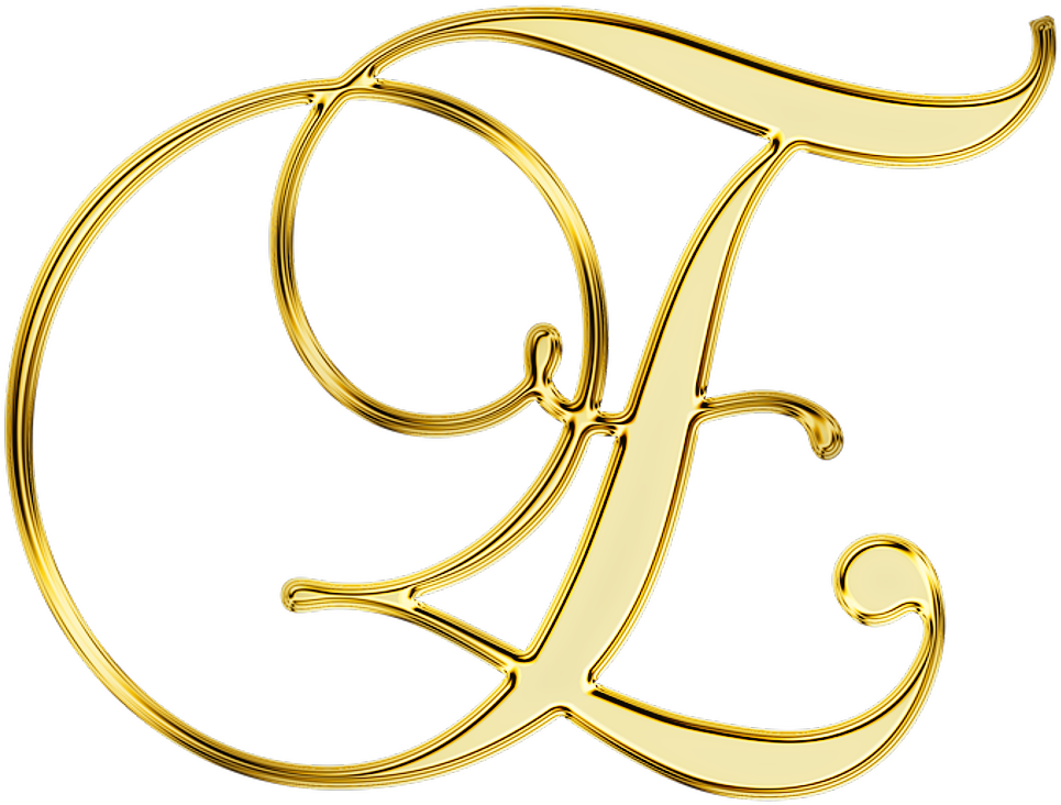 #e #gold #letter #words #ftestickers - Letter F Gold Png Clipart (1024x1024), Png Download