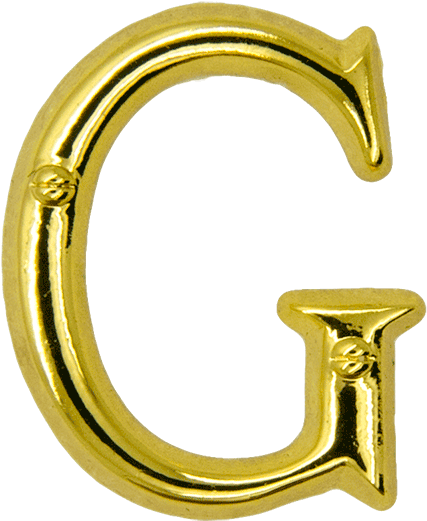 Letter G Pin, Gold - Letter G Gold Png Clipart (600x600), Png Download