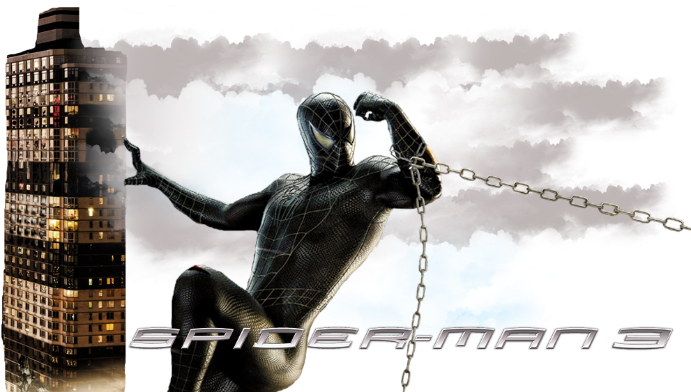 Spider-man 3 Image - Black Spiderman Clipart (1000x562), Png Download