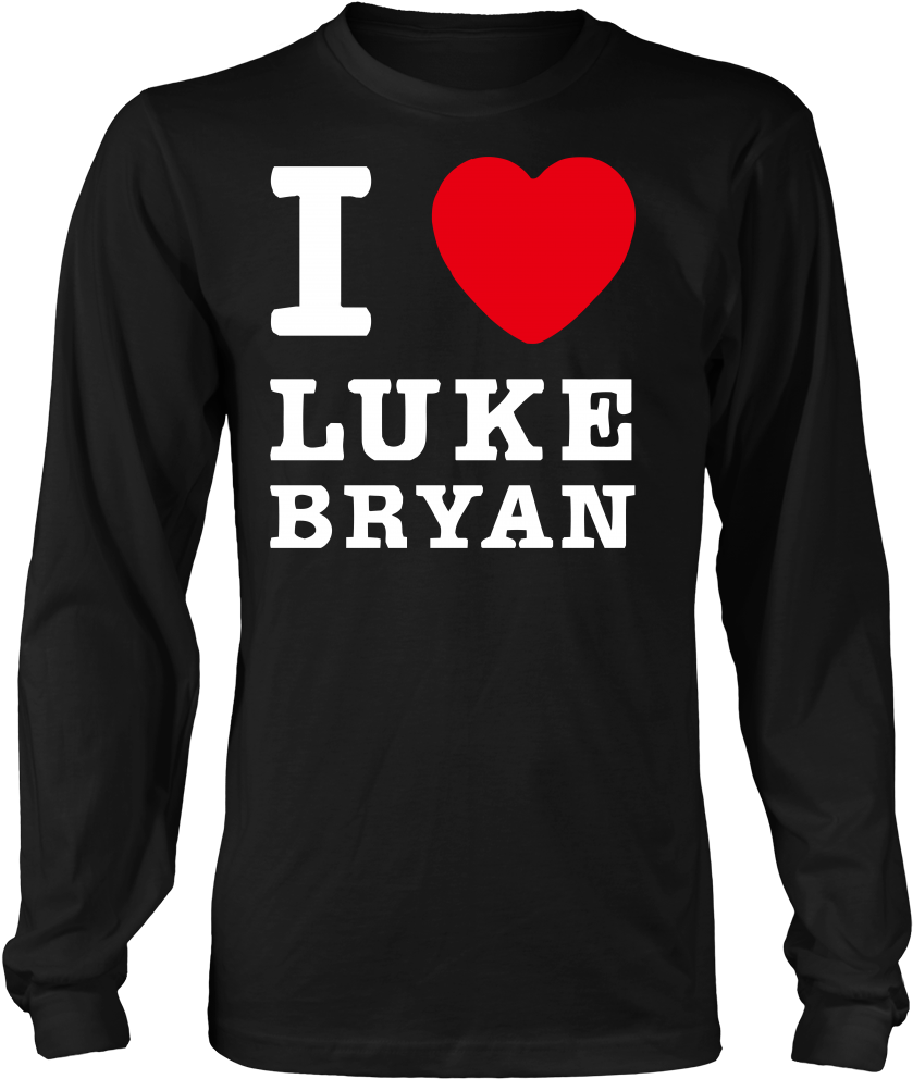 I Love Luke Bryan Long Sleeve Tshirts Limited Editoin - Brooke Hogan Strip Clipart (839x992), Png Download