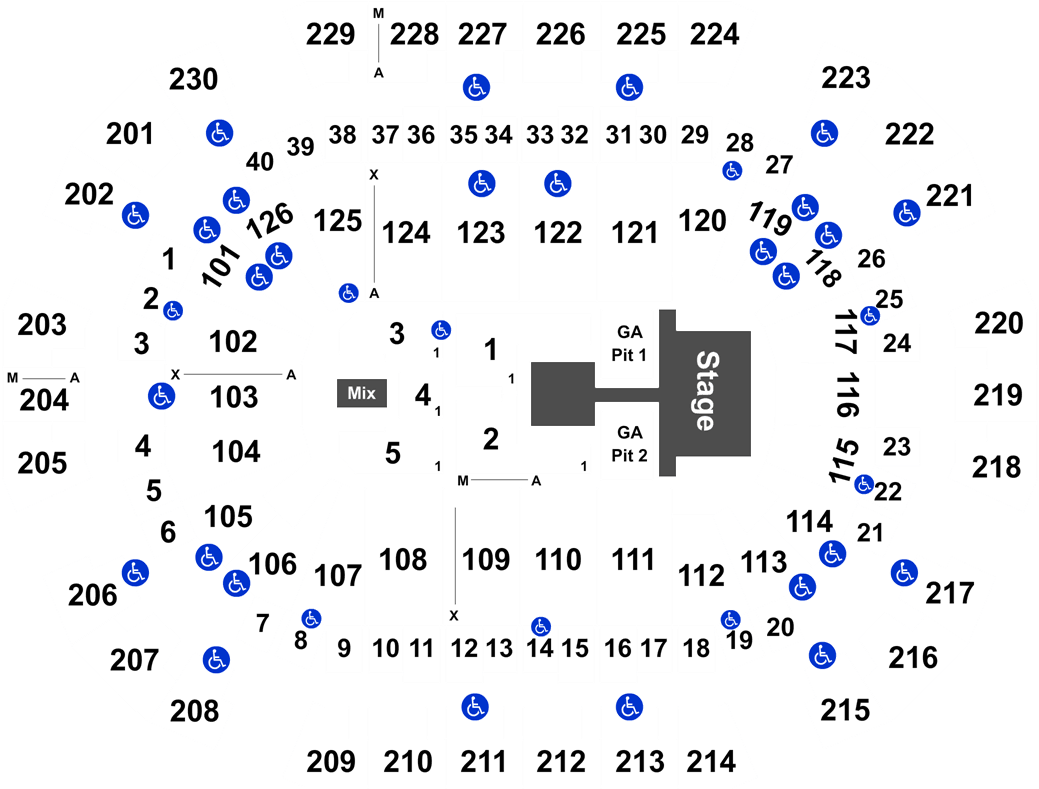 Luke Bryan - Target Center Seating Map Clipart (1050x810), Png Download