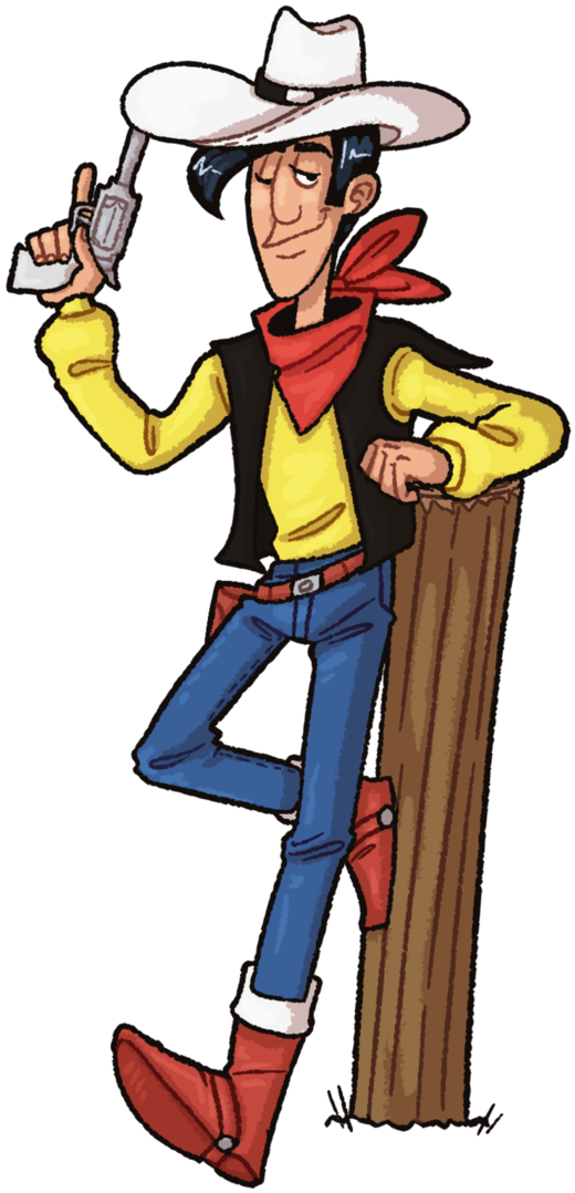 Lucky Luke Png - Lucky Luke Clipart (520x1078), Png Download