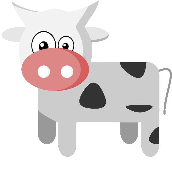 Cow Clipart - Png Download (566x594), Png Download