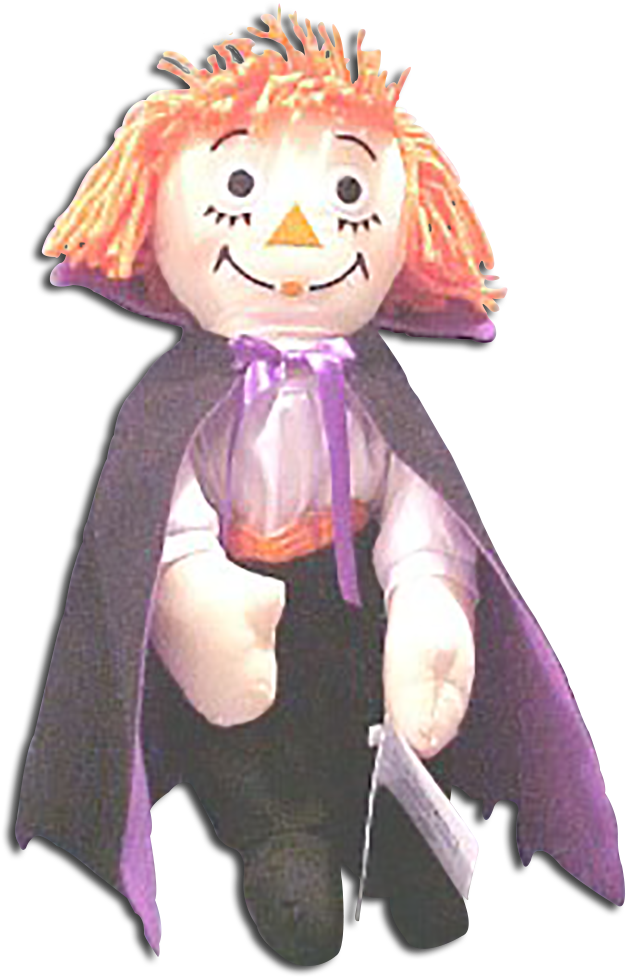 Halloween Pumpkin Raggedy Ann Rag Doll - Stuffed Toy Clipart (642x1000), Png Download