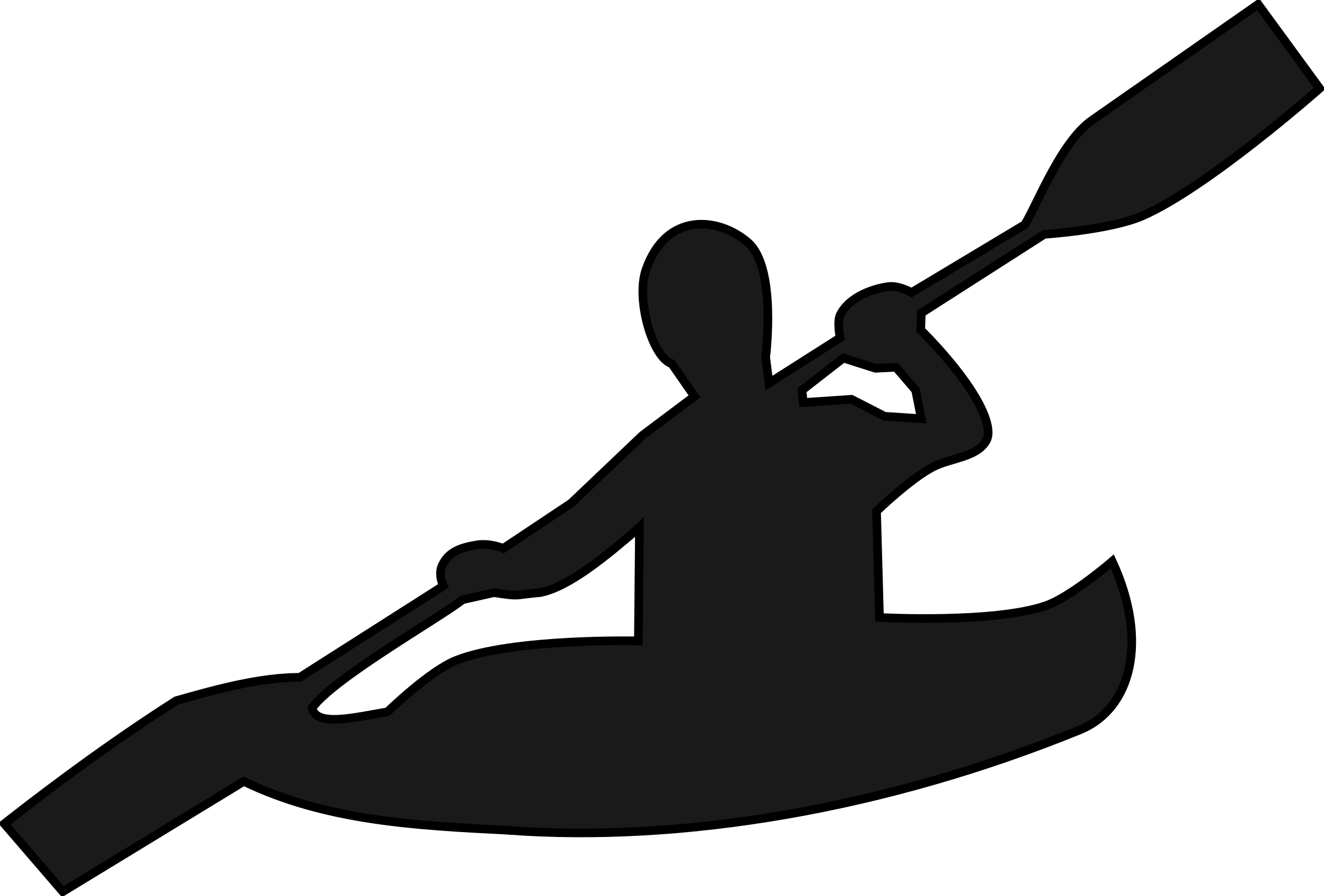 Trend Free Canoeing Cliparts, Download Free Clip Art, - Kayak Clipart Black And White - Png Download (2400x1625), Png Download