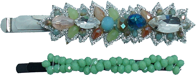 Pink Pewter Jeweled Bobby Pins - Saw Chain Clipart (750x750), Png Download