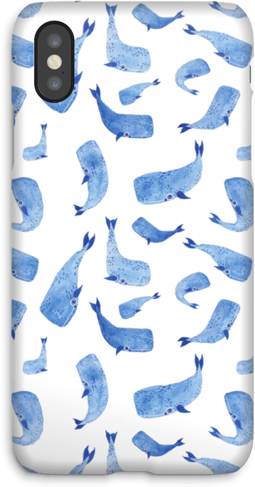 Blue Whales Case Iphone X - Mobile Phone Case Clipart (499x800), Png Download