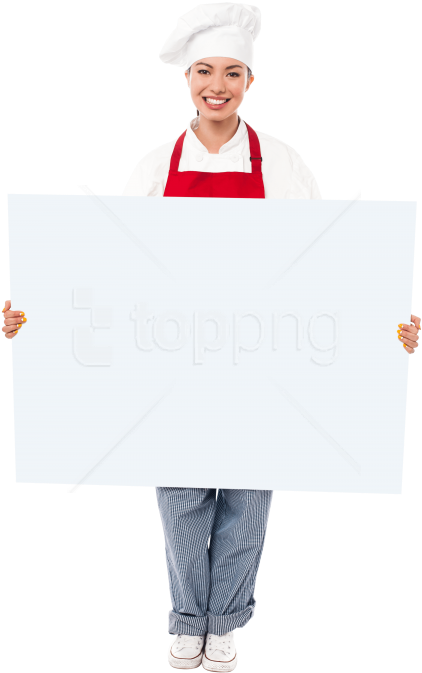 Free Png Chef Holding Banner Png Images Transparent - Chef Banner Png Clipart (480x722), Png Download