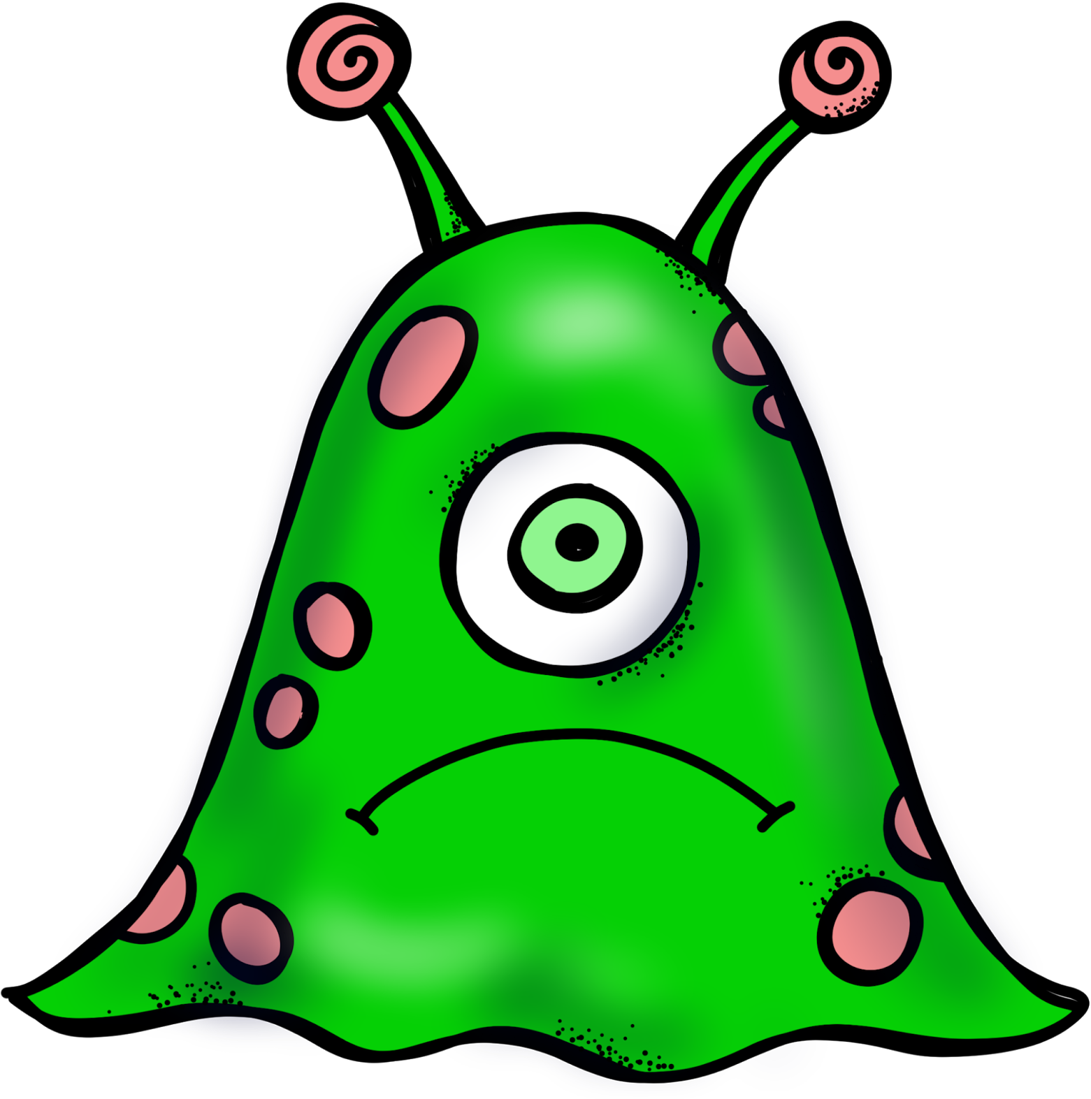 Pear Clipart Sad - Sad Monster Clip Art - Png Download (1600x1595), Png Download