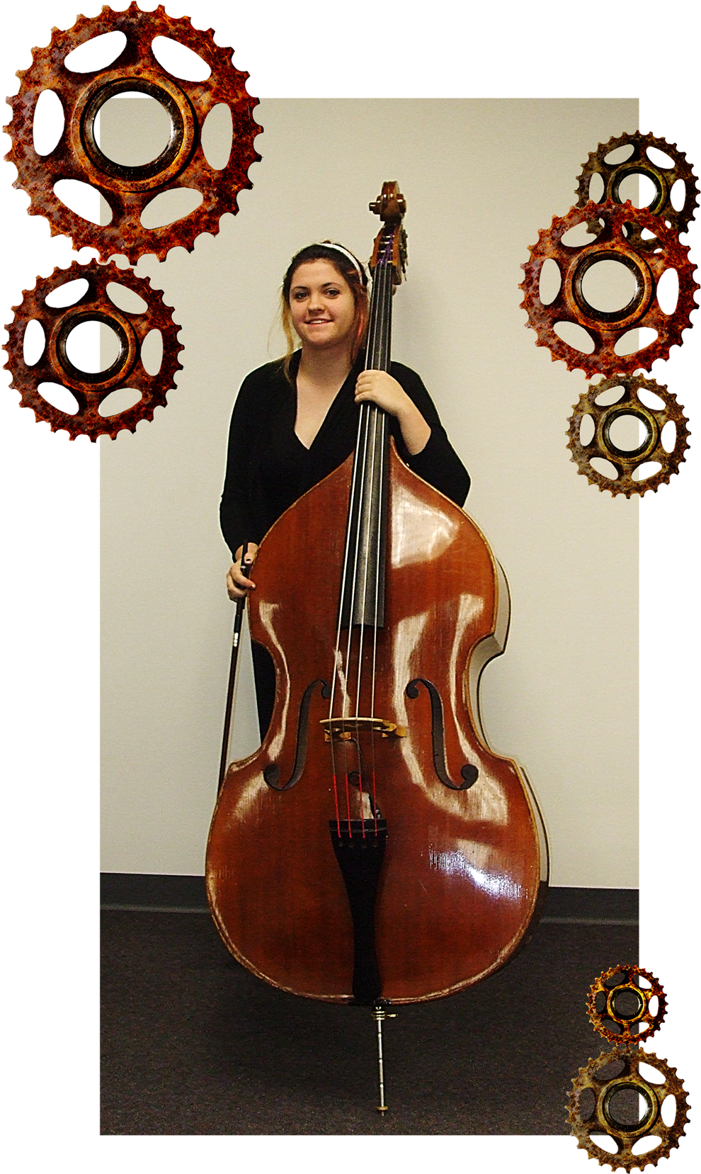 Emma Akers - Double Bass Clipart (1000x1660), Png Download