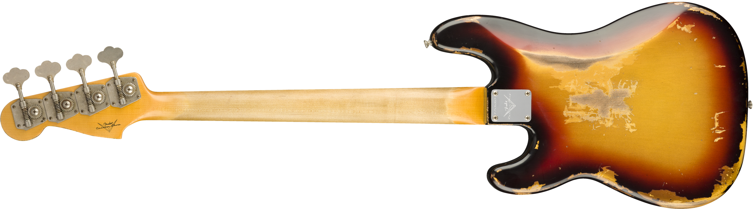 Hover To Zoom - Fender Jazz Bass 60's Road Worn Sunburst Clipart (2400x667), Png Download