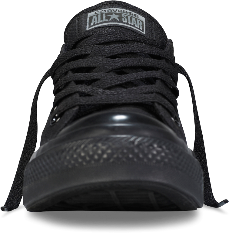 Chuck Taylor All Star Ox Black Mono - Mens Black Low Top Converse Clipart (1000x1000), Png Download