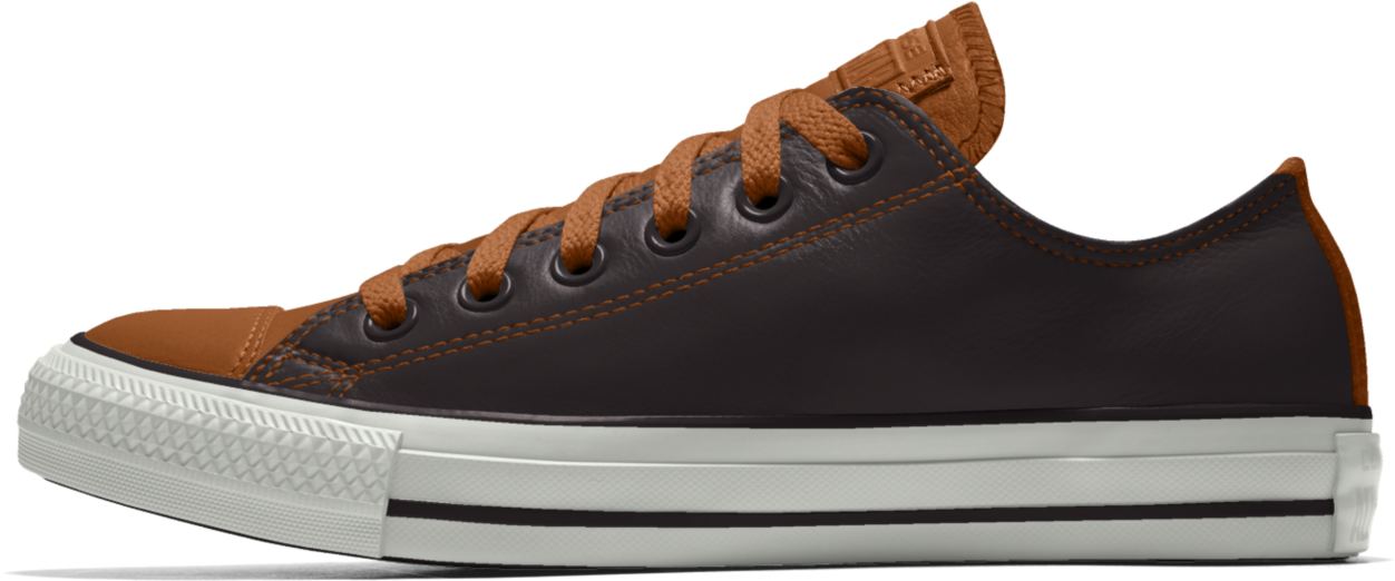 Converse Chuck Taylor All Star Leather Bole Brown Low Clipart (1500x1500), Png Download