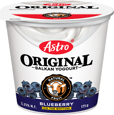 Astro® Original Balkan Fruit On The Bottom Blueberry - Astro Original Balkan Yogourt Clipart (960x473), Png Download