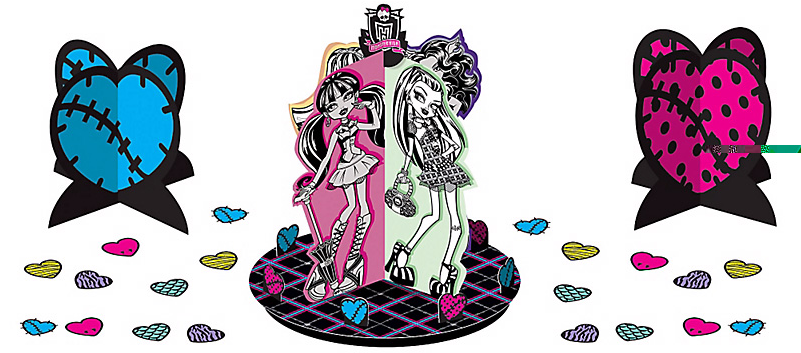 Monster High Table Decorating Kit Party Supplies In Clipart (900x962), Png Download