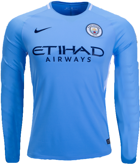 City 17/18 Home Ls Jersey Personalized - Etihad Airways Clipart (600x600), Png Download
