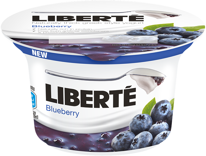 Single Pots Blueberry - Creme Fraiche Metro Clipart (860x540), Png Download