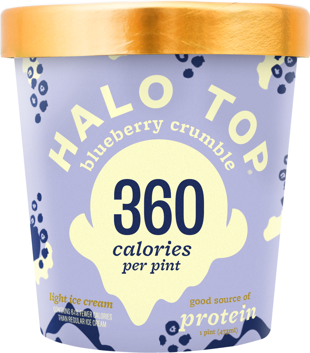 Blueberry Crumble - Halo Top Blueberry Crumble Clipart (1250x1250), Png Download