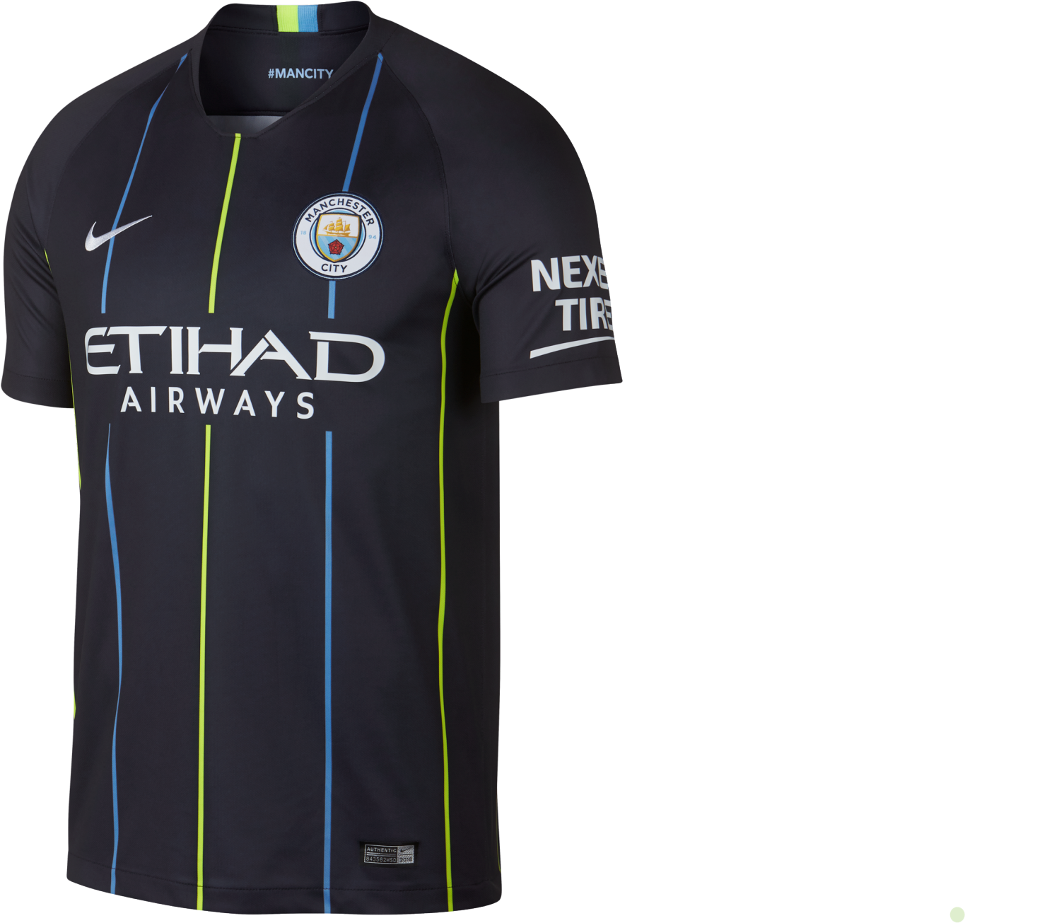 Football Shirt Nike Manchester City Fc 2018/19 Breathe - Manchester City 2018 Jersey Clipart (2128x1416), Png Download