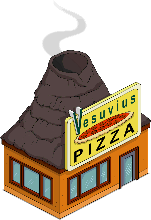 Tapped Out Vesuvius Pizza - Illustration Clipart (599x897), Png Download