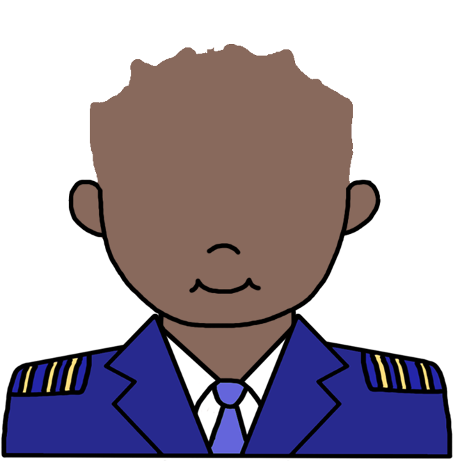 Airplane Pilot Fill In The Blank Thank You Notes For - Cartoon Clipart (651x662), Png Download