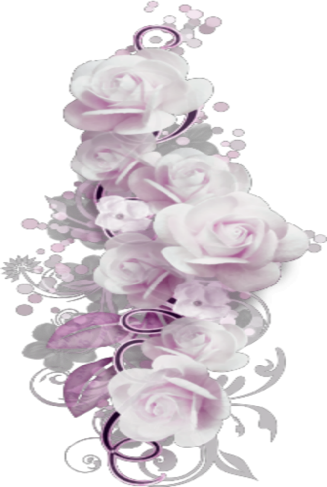 #mq #pink #roses #borders #border - Garden Roses Clipart (662x986), Png Download