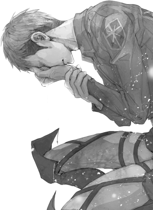 Anime, Art, And Black & White Image - Illustration Clipart (500x699), Png Download