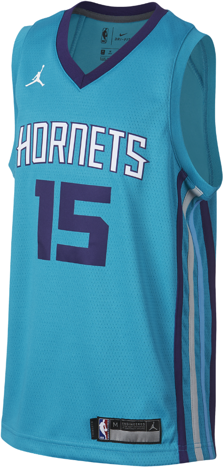 Kemba Walker Charlotte Hornets Jordan Icon Edition - Hornets Jersey Png Clipart (455x951), Png Download