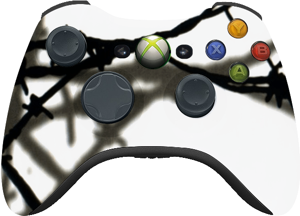 White Barbed Wire Controller - Game Controller Clipart (800x500), Png Download