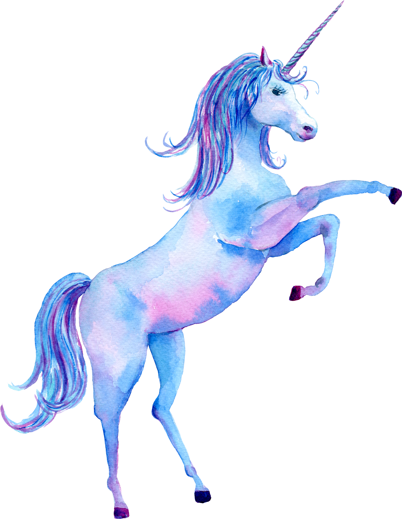 Vector Free Library Watercolor Painting Poster Canvas - Free Download Unicorn Watercolor Clipart (1530x2000), Png Download