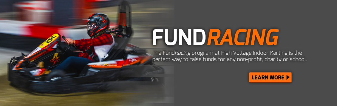 Fundraising At High Voltage Indoor Karting - Go-kart Clipart (1130x357), Png Download