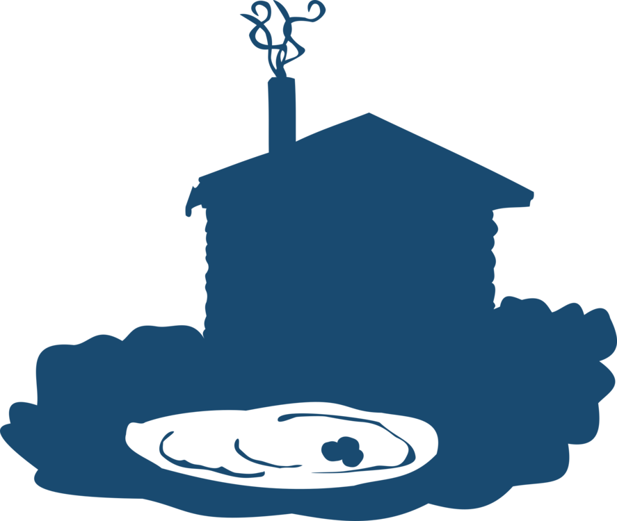 Silhouette Log Cabin Music Download Drawing - Sauna Png Clipart (887x750), Png Download