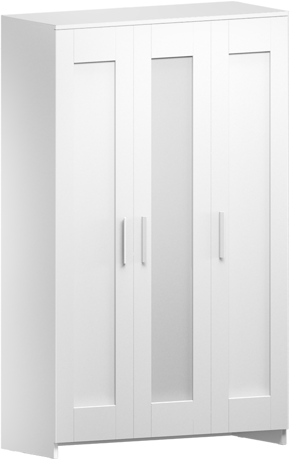 Rimnes Wardrobe With 3 Doors - Cupboard Clipart (1000x1000), Png Download