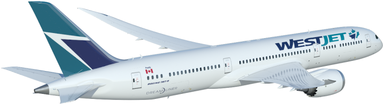 Boeing - Westjet - Boeing 767 Clipart (1000x445), Png Download