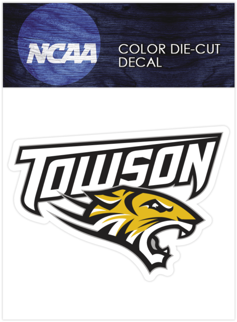 Towson Tigers Logo Ncaa Die Cut Vinyl Car Sticker Bumper - Towson Tigers Logo Clipart (640x640), Png Download