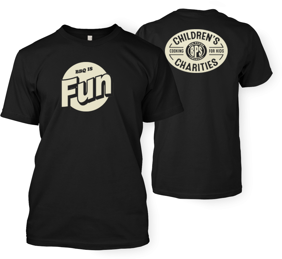 Bbq Is Fun Black T-shirt - T-shirt Clipart (956x878), Png Download