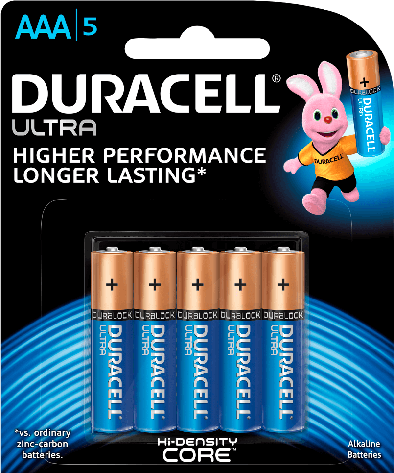 Ultra Alkaline Aaa Batteries - Duracell Ultra Alkaline Aa Clipart (1000x1000), Png Download