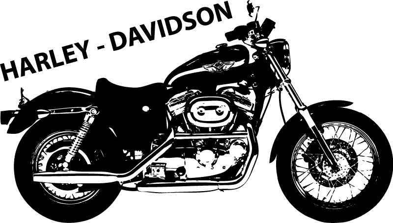 Harley Motorcycle Png For Kids - 2002 Sportster Drag Pipes Clipart (800x455), Png Download