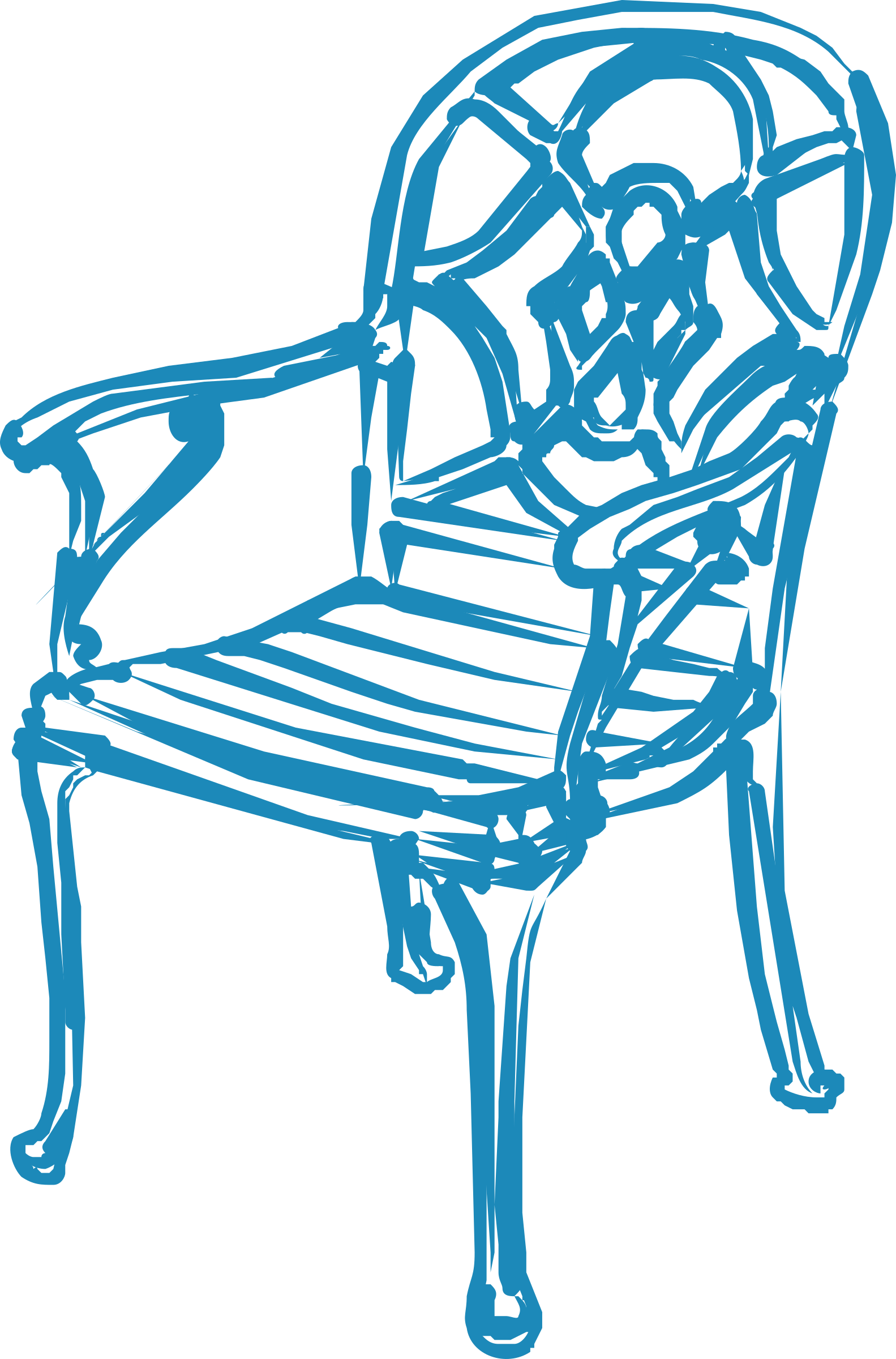 This Free Icons Png Design Of Blue Chair - Blue Chair Clip Art Transparent Png (1583x2400), Png Download