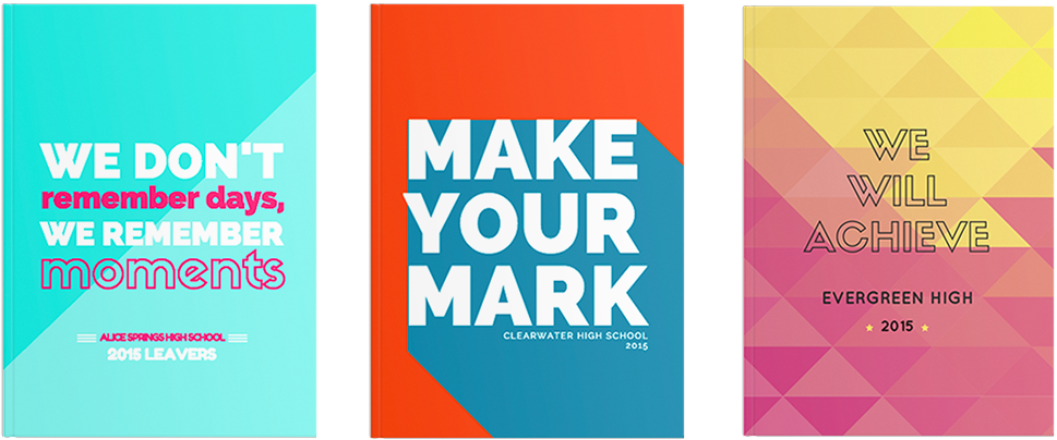Yearbook Cover Template - Graphic Design Clipart (1000x441), Png Download