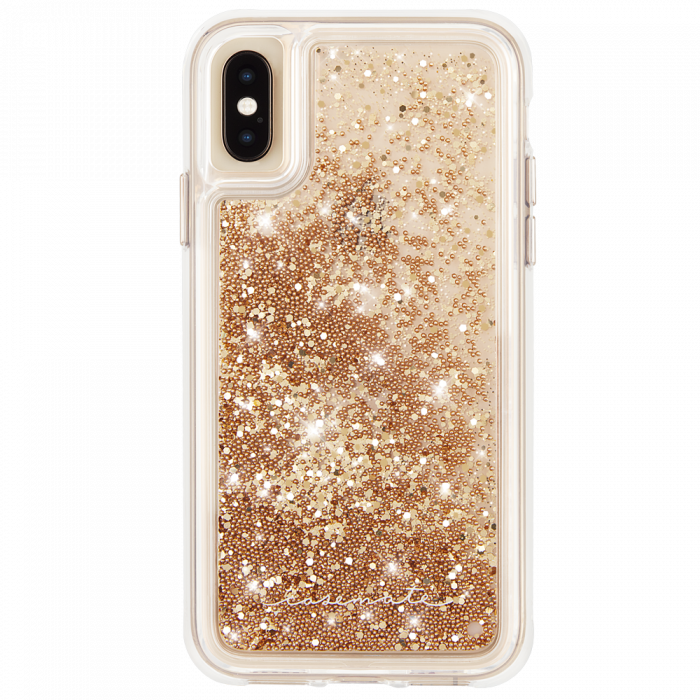 Iphone Xs / X Gold Waterfall Back Gold - Waterfall Case Iphone Xr Clipart (700x700), Png Download