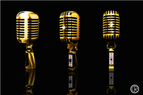 24ct Gold Shure Sh55 Series Ii - Microphone Clipart (600x600), Png Download