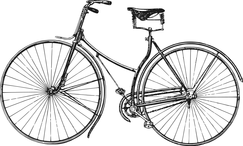 Old Medium Image Png - Vintage Bicycle Vector Clipart (800x480), Png Download
