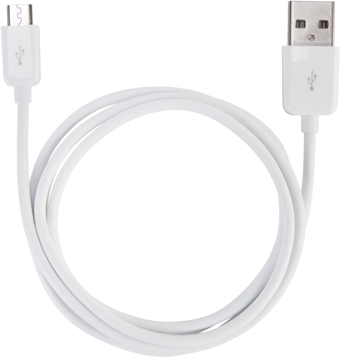Micro-usb To Usb Cable - Usb Cable Clipart (1092x1148), Png Download
